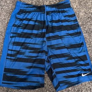 Nike Striped Blue and Black Shorts